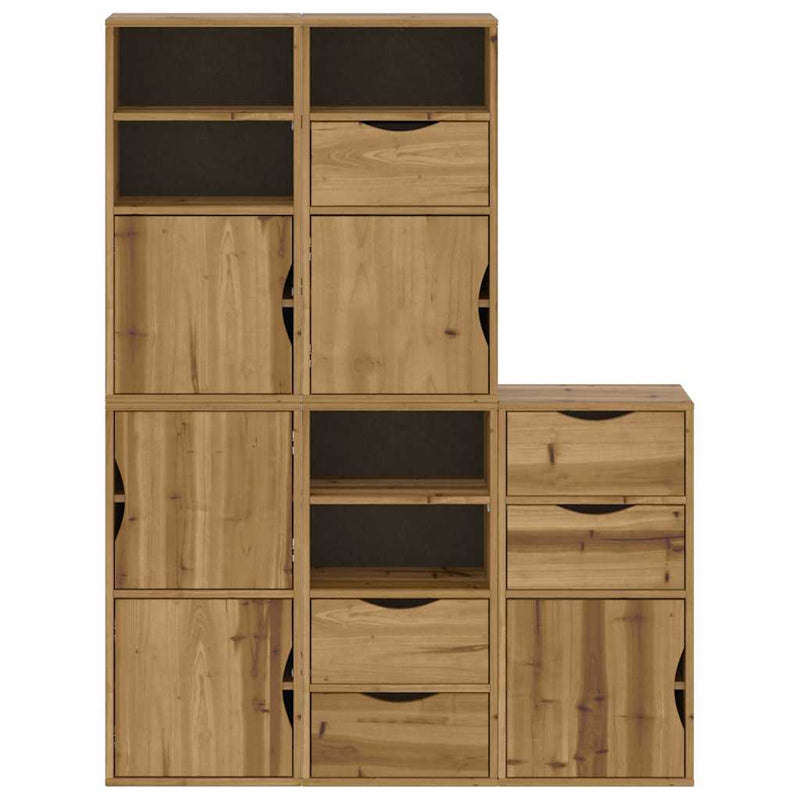 Dulapuri laterale 5 buc "ODDA" 40x24x79 cm lemn masiv de pin