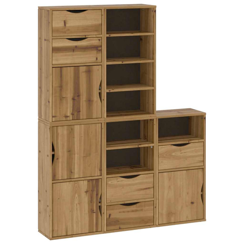 Dulapuri laterale 5 buc "ODDA" 40x24x79 cm lemn masiv de pin