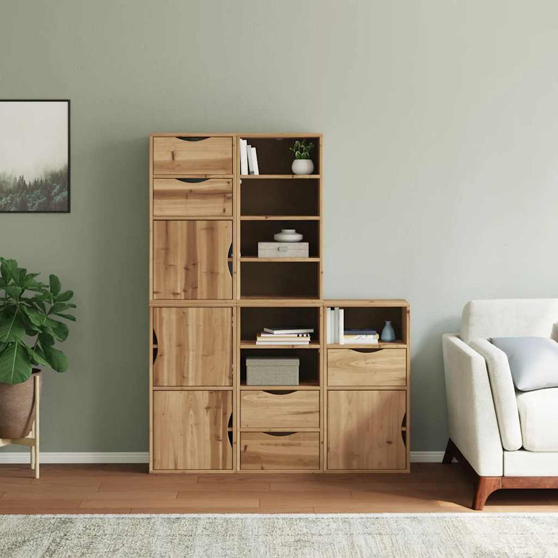 Dulapuri laterale 5 buc "ODDA" 40x24x79 cm lemn masiv de pin