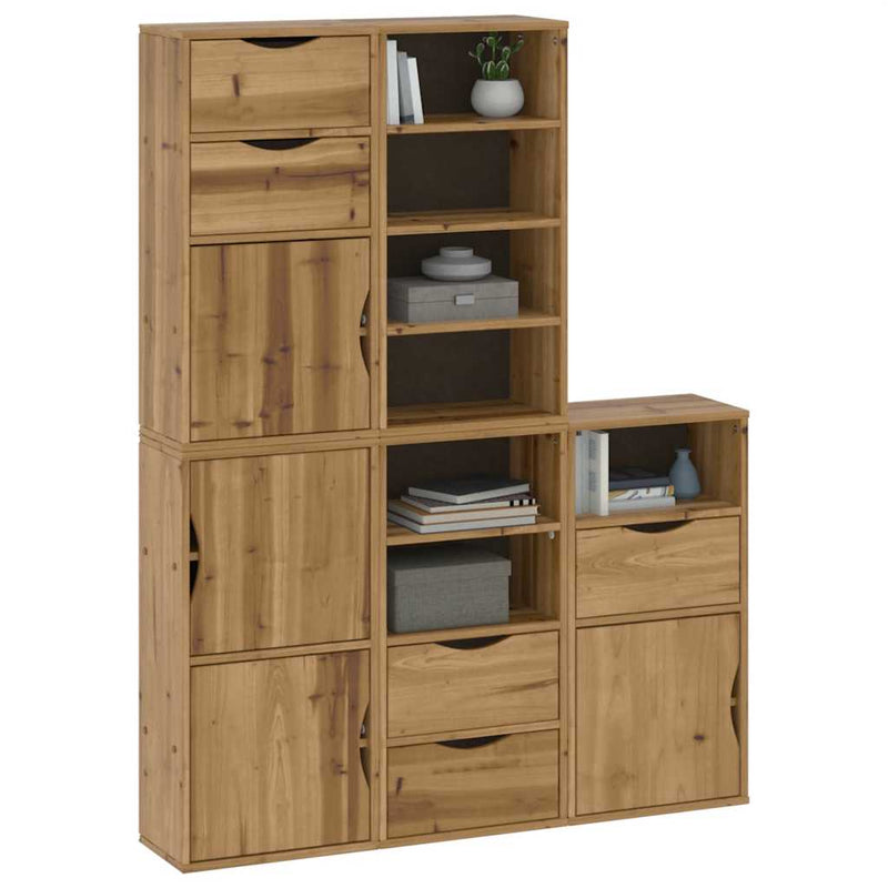 Dulapuri laterale 5 buc "ODDA" 40x24x79 cm lemn masiv de pin