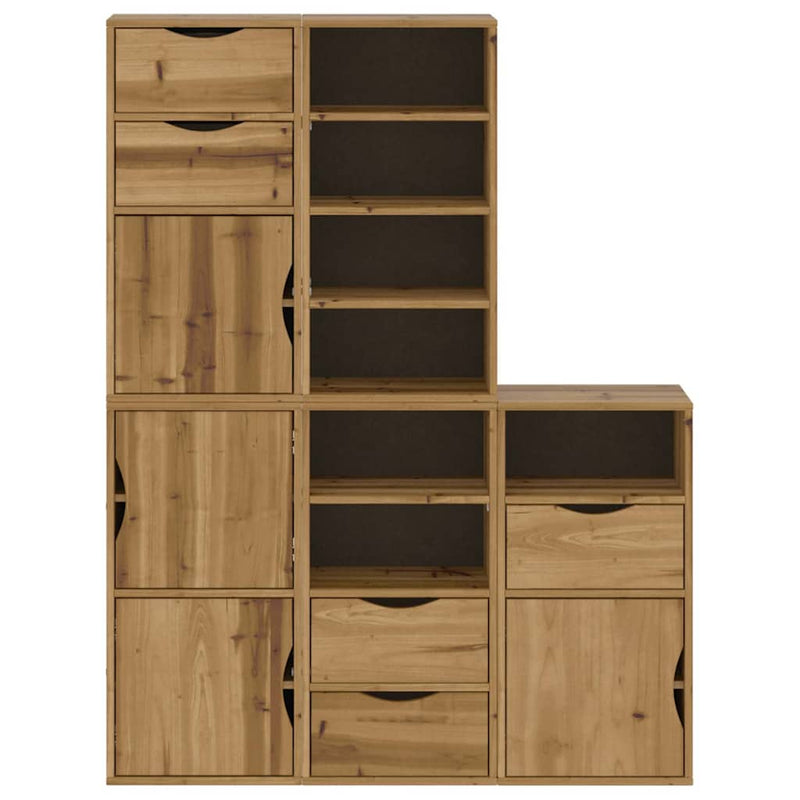 Dulapuri laterale 5 buc "ODDA" 40x24x79 cm lemn masiv de pin
