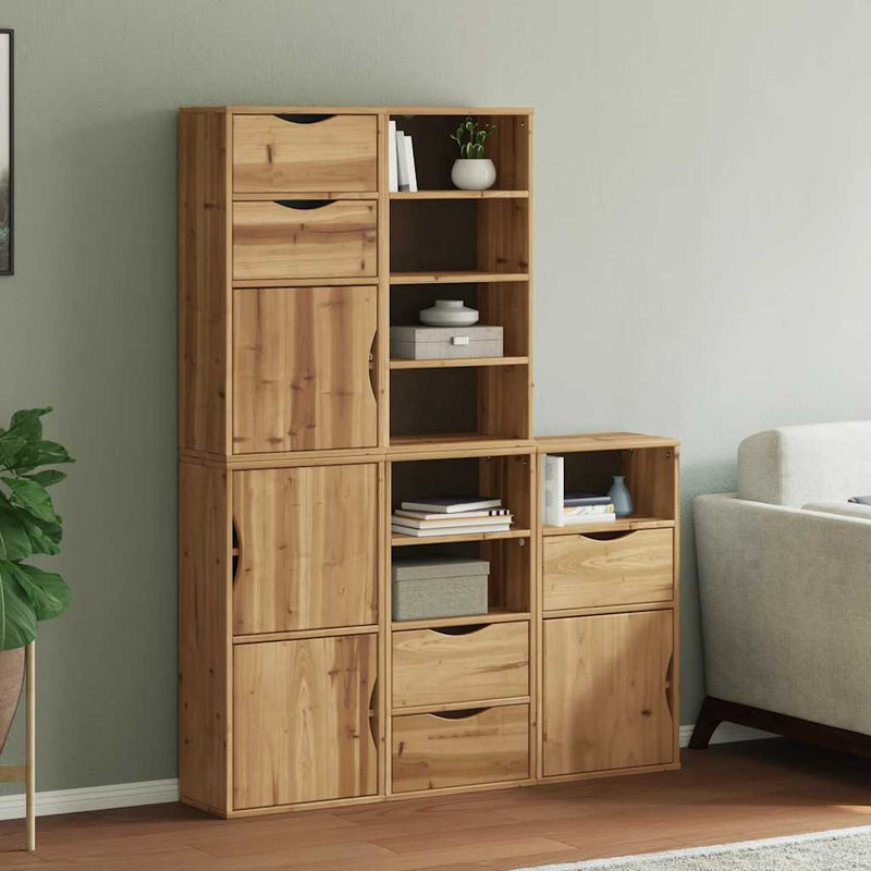 Dulapuri laterale 5 buc "ODDA" 40x24x79 cm lemn masiv de pin