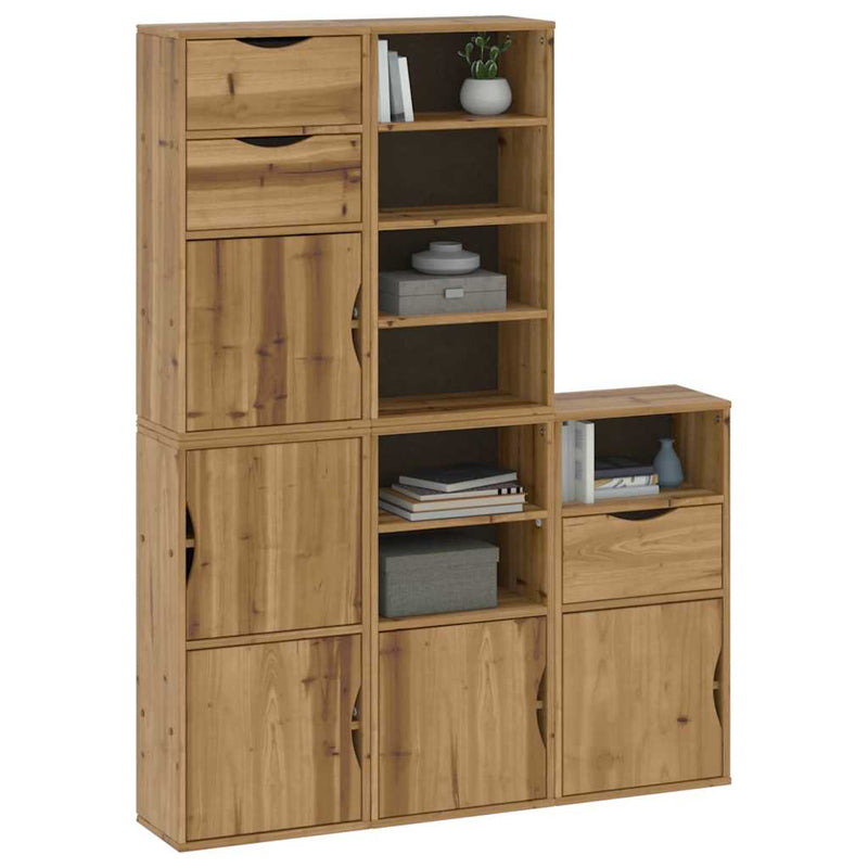 Dulapuri laterale 5 buc "ODDA" 40x24x79 cm lemn masiv de pin