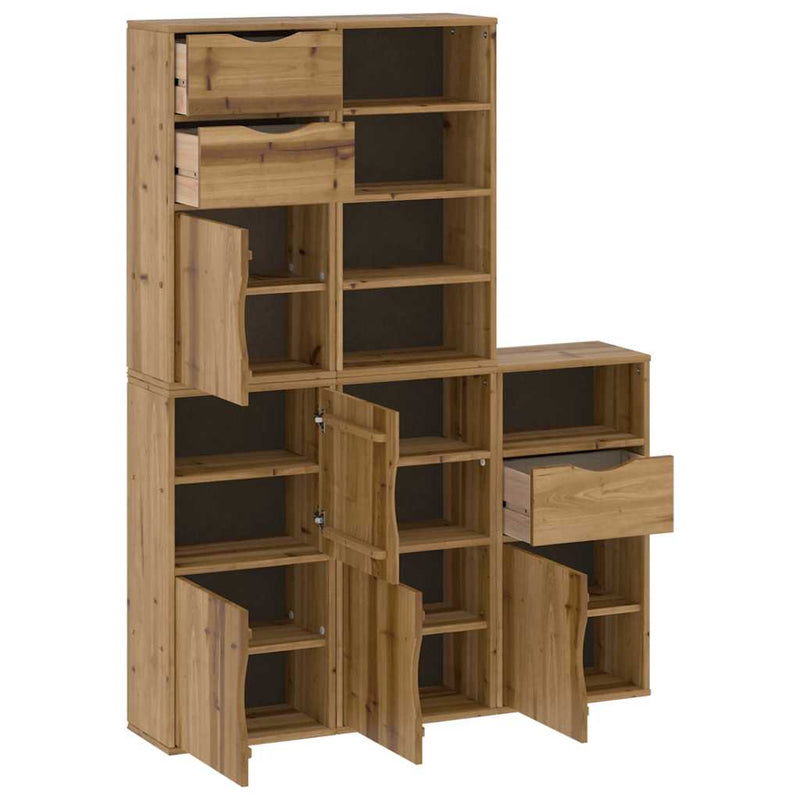 Dulapuri laterale 5 buc "ODDA" 40x24x79 cm lemn masiv de pin