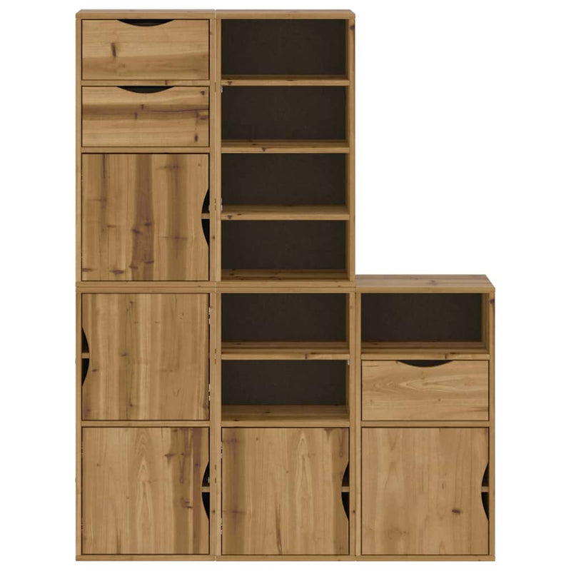 Dulapuri laterale 5 buc "ODDA" 40x24x79 cm lemn masiv de pin
