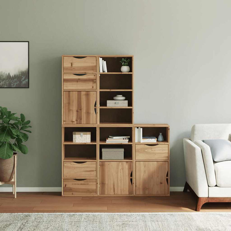 Dulapuri laterale 5 buc "ODDA" 40x24x79 cm lemn masiv de pin