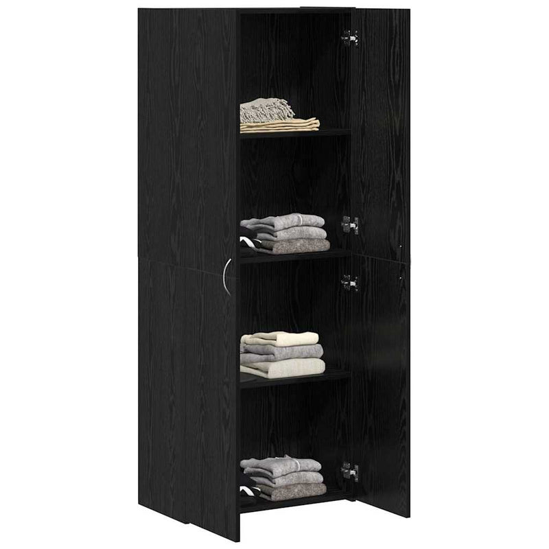 Dulap de birou Stejar Negru 60 x 32 x 152,5 cm Lemn prelucrat