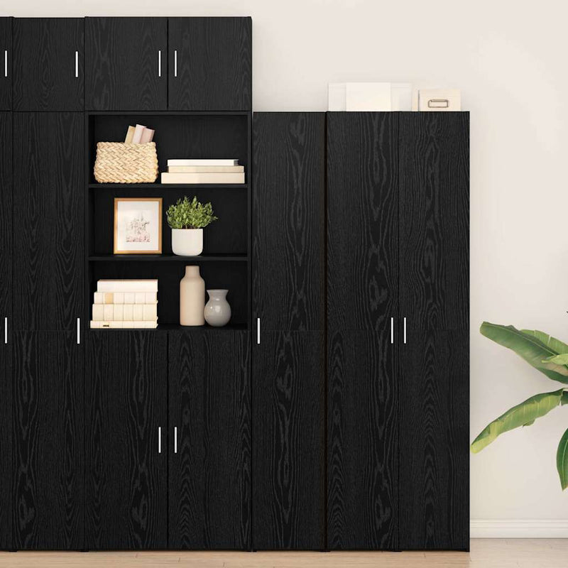 Bufet Stejar Negru 30 x 42,5 x 185 cm
