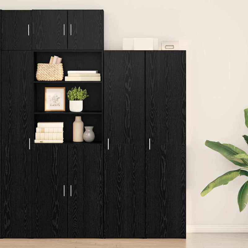 Bufet Stejar Negru 40 x 42,5 x 185 cm