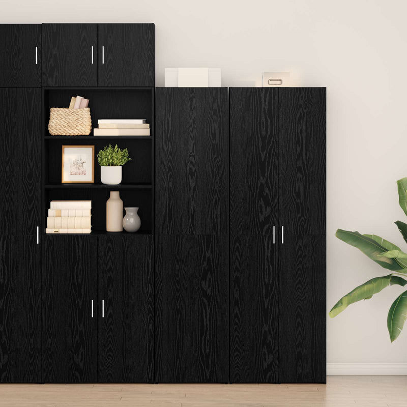 Bufet Stejar Negru 45 x 42,5 x 185 cm