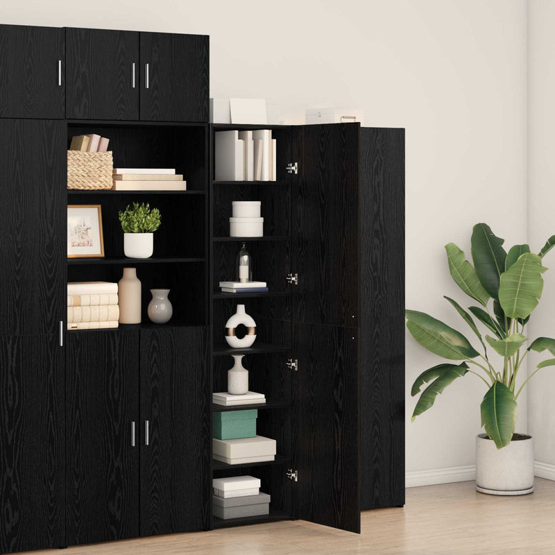 Bufet Stejar Negru 45 x 42,5 x 185 cm