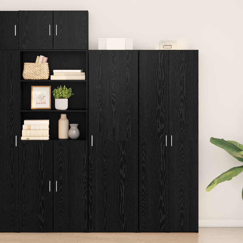 Bufet Stejar Negru 50 x 42,5 x 185 cm