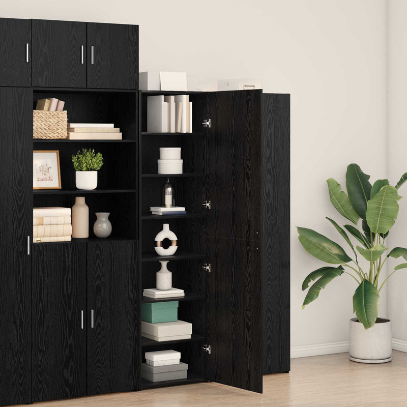 Bufet Stejar Negru 50 x 42,5 x 185 cm