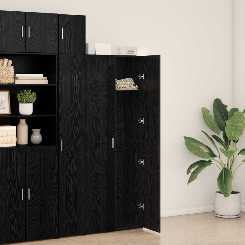 Bufet Stejar Negru 70 x 42,5 x 185 cm