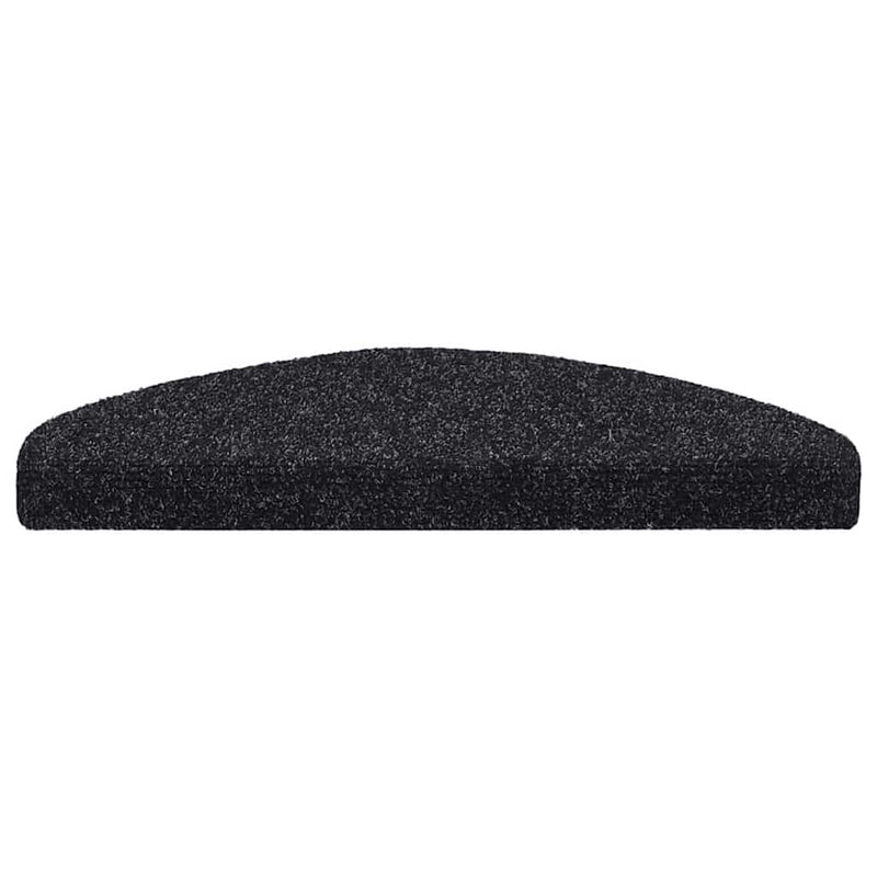 Covorașe autoadezive pentru scări, 20 buc., 65x21x4 cm, negru, semirotunde, mari