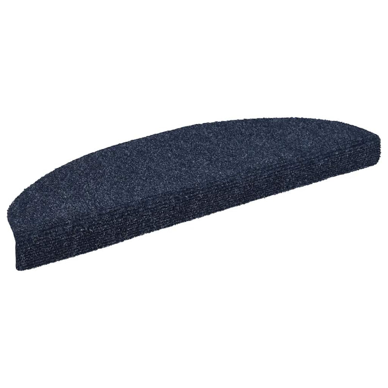 Covorașe autoadezive pentru scări, 20 buc., 65x21x4 cm, albastru, semirotunde, mari