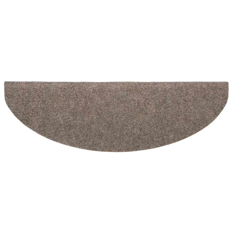 Covorașe autoadezive pentru scări, 20 buc., 65x21x4 cm, bej, semirotunde, mari