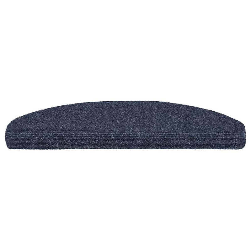 Covorașe autoadezive pentru scări, 30 buc., 65x21x4 cm, albastru, semirotunde, mari