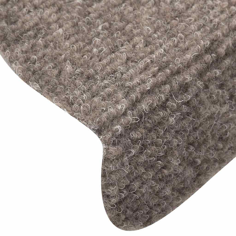 Covorașe autoadezive pentru scări, 30 buc., 65x21x4 cm, bej, semirotunde, mari