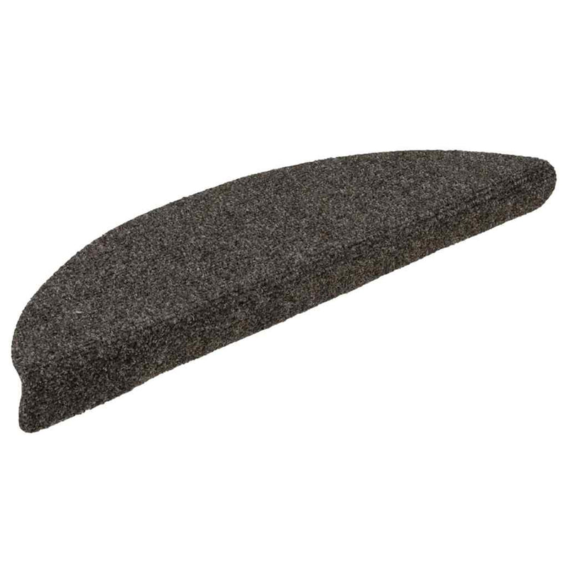 Covorașe pentru scări autoadezive, 30 buc., 56x17x3 cm, antracit, semirotunde