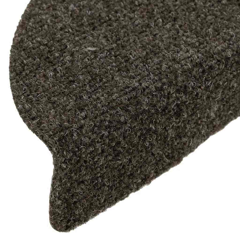 Covorașe pentru scări autoadezive, 30 buc., 56x17x3 cm, antracit, semirotunde