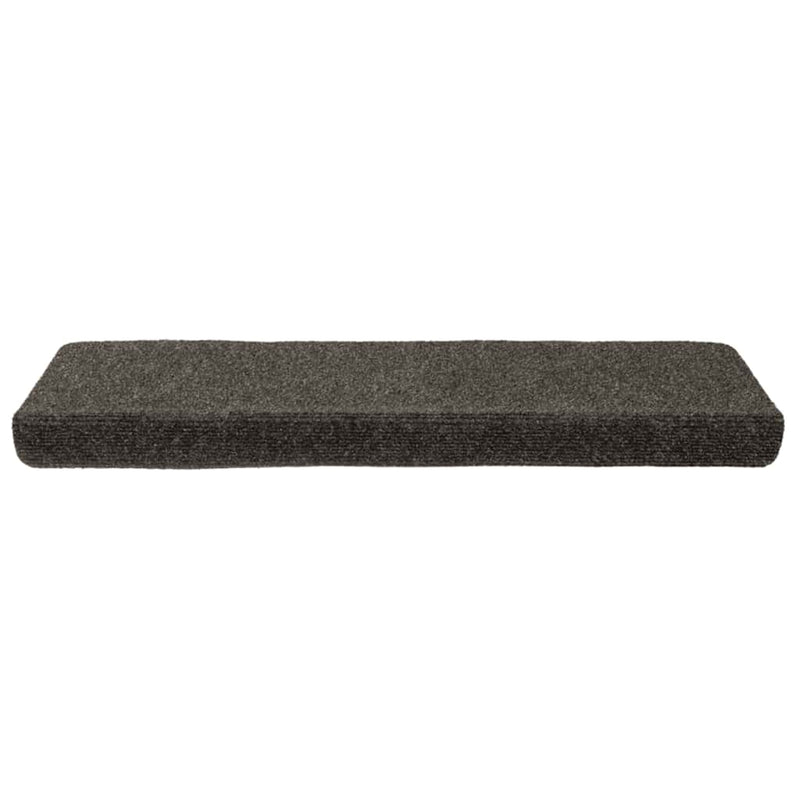 Covorașe autoadezive pentru scări, 30 buc., 65x21x4 cm, antracit, cu margine dreptunghiulară