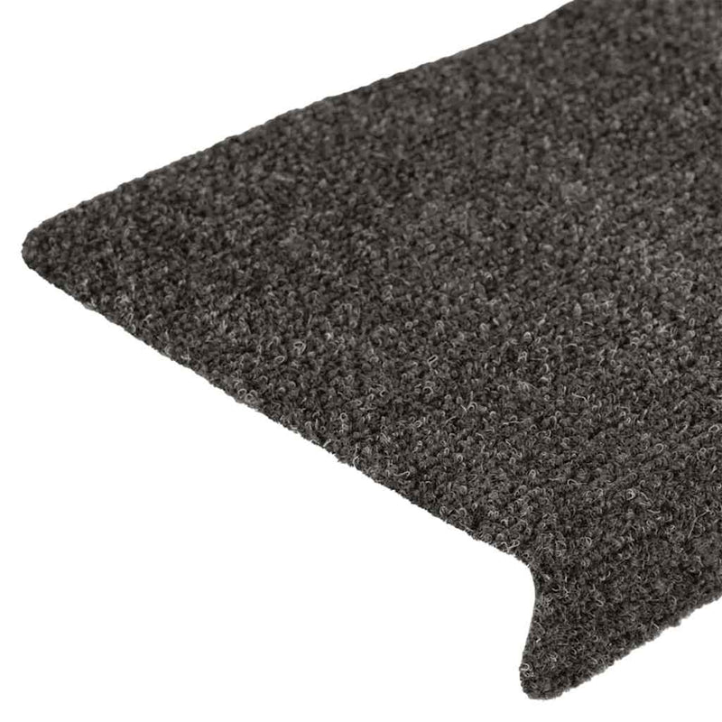 Covorașe autoadezive pentru scări, 30 buc., 65x21x4 cm, antracit, cu margine dreptunghiulară