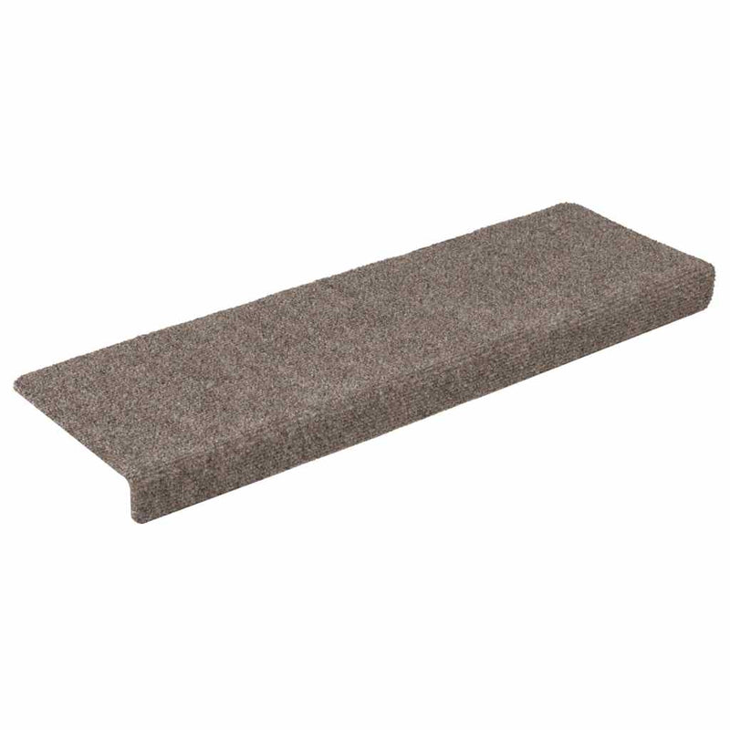 Covorașe autoadezive pentru scări, 30 buc., 65x21x4 cm, bej, cu margini dreptunghiulare