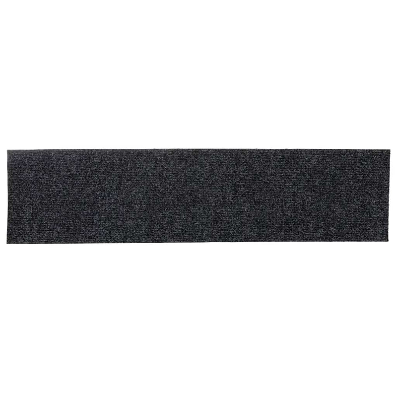 Covorașe scări autoadezive, 30 buc., 76x20 cm, gri închis, dreptunghiulare