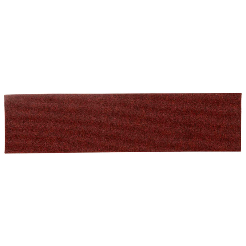 Covorașe pentru scări autoadezive, 30 buc., 76x20 cm, dreptunghiulare, roșu bordeaux