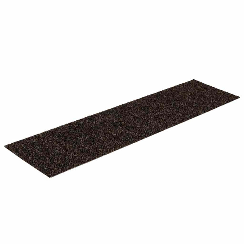 Covorașe autoadezive pentru scări, 30 buc., 76x20 cm, maro închis, dreptunghiulare