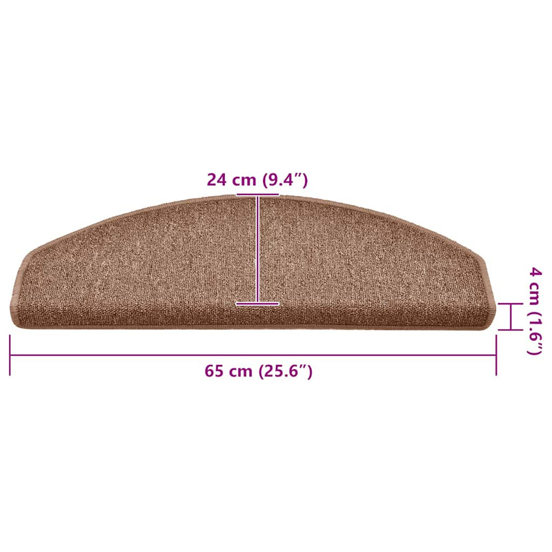 Mochete autocolante pentru scară 30 buc. 65 x 24 x 4 cm Maro