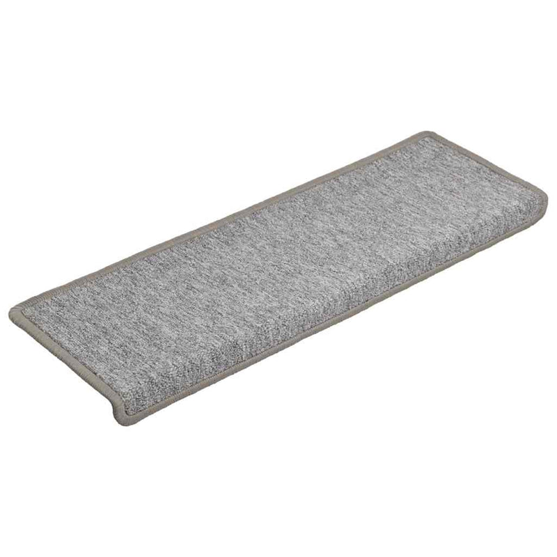 Covorașe pentru scări, 30 buc., 65x21x4 cm, gri deschis, cu margini dreptunghiulare
