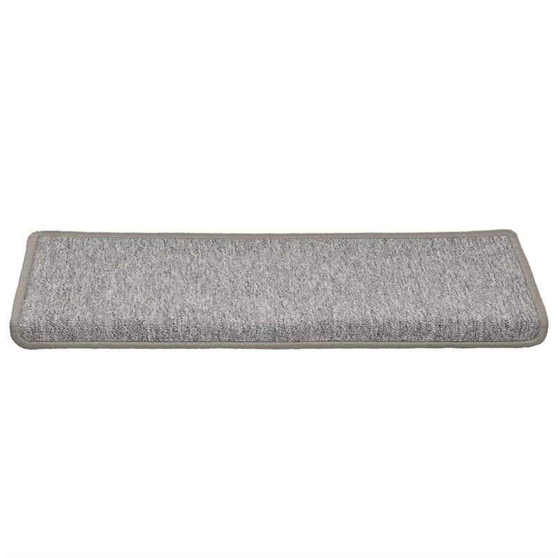 Covorașe pentru scări, 30 buc., 65x21x4 cm, gri deschis, cu margini dreptunghiulare