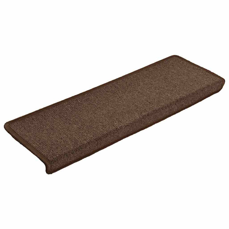 Covorașe pentru scări, 30 buc., 65x21x4 cm, maro cafea, margini dreptunghiulare