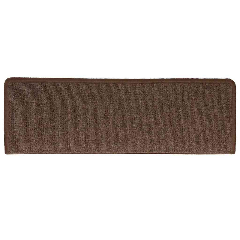 Covorașe pentru scări, 30 buc., 65x21x4 cm, maro cafea, margini dreptunghiulare