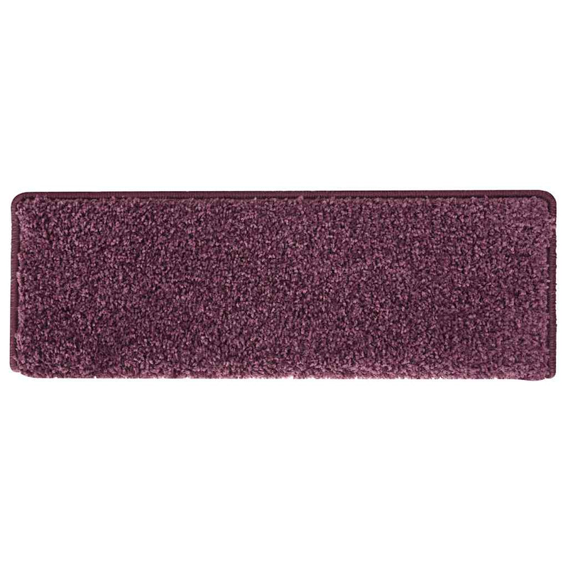 Covorașe pentru scări, 30 buc., 65x21x4 cm, violet închis, cu margini dreptunghiulare