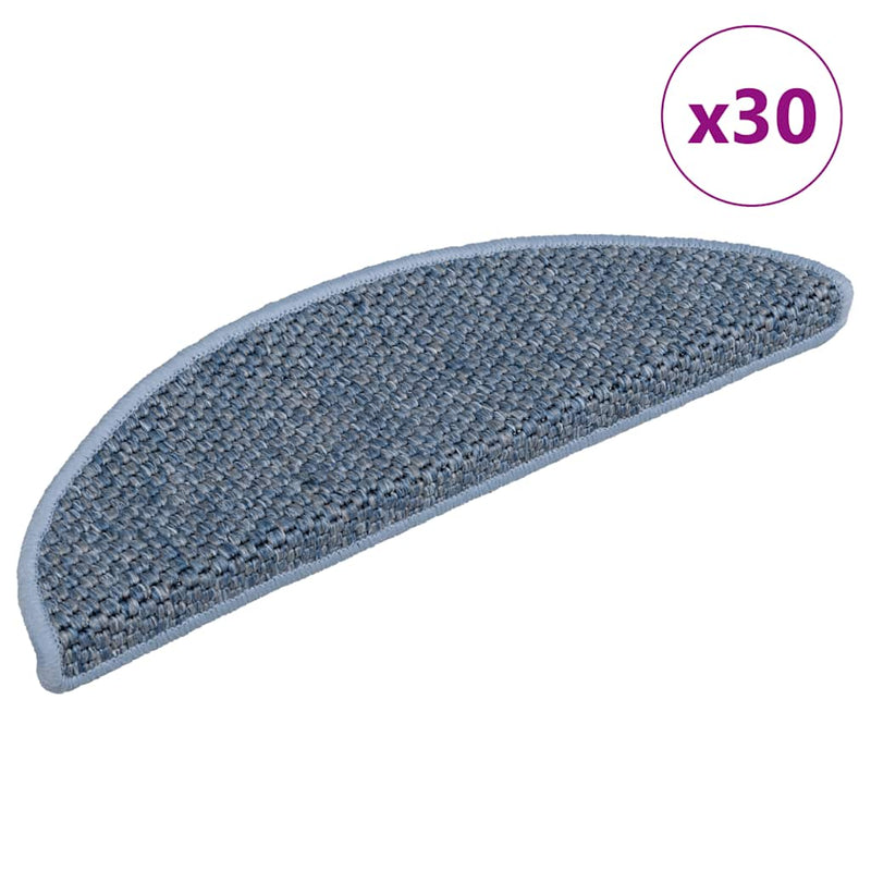 Covoraș scări autoadeziv 30 buc. albastru, 56x17x3 aspect sisal