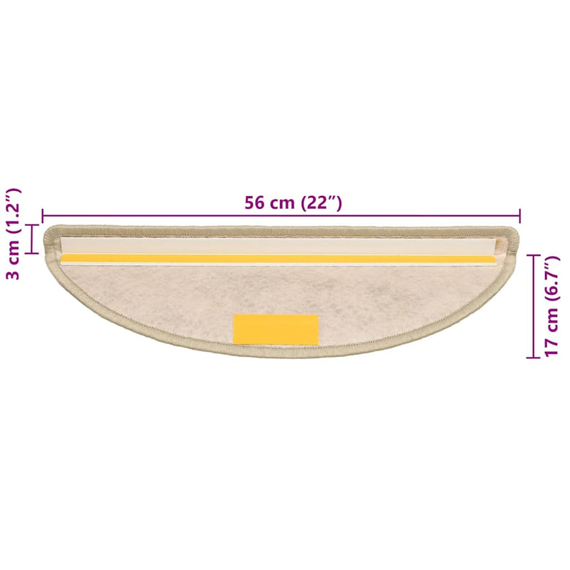 Covorașe scări autoadezive 30 buc. verde 56x17x3cm aspect sisal