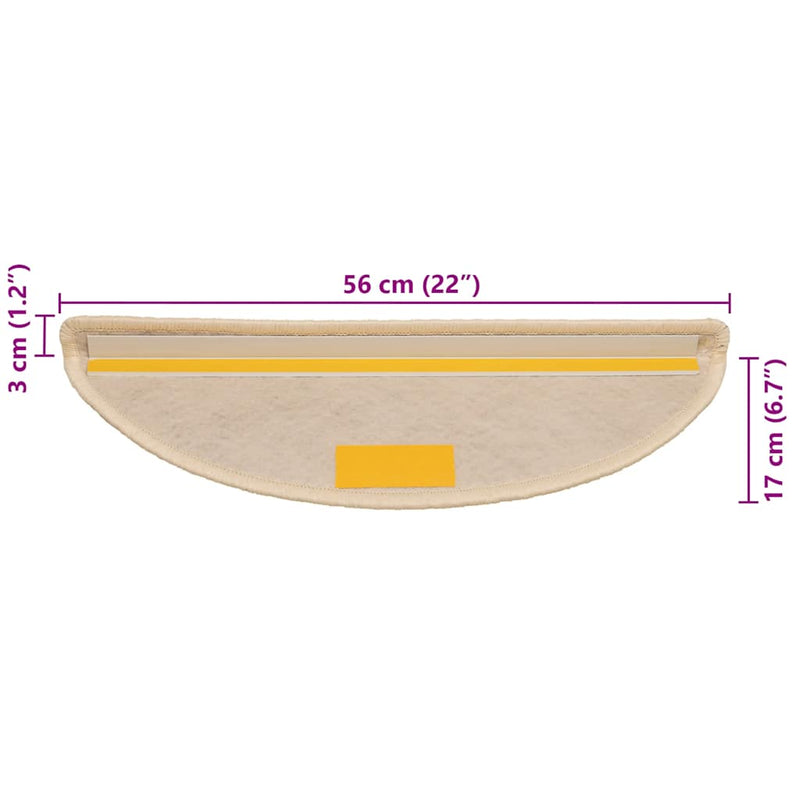 Covorașe de scară autoadezive aspect sisal 30 buc. berber