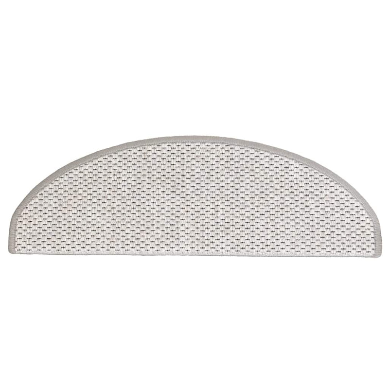 Covorașe scară autoadezive aspect sisal 30 buc Platina