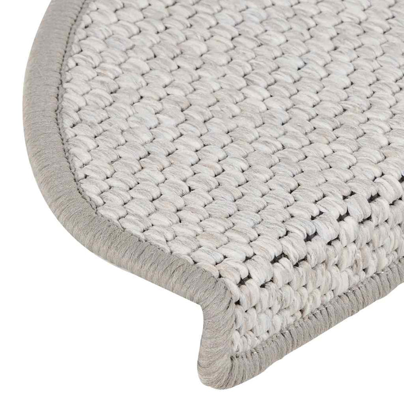 Covorașe scară autoadezive aspect sisal 30 buc Platina