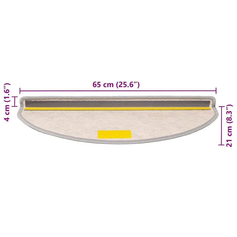Covorașe scară autoadezive aspect sisal 30 buc Platina