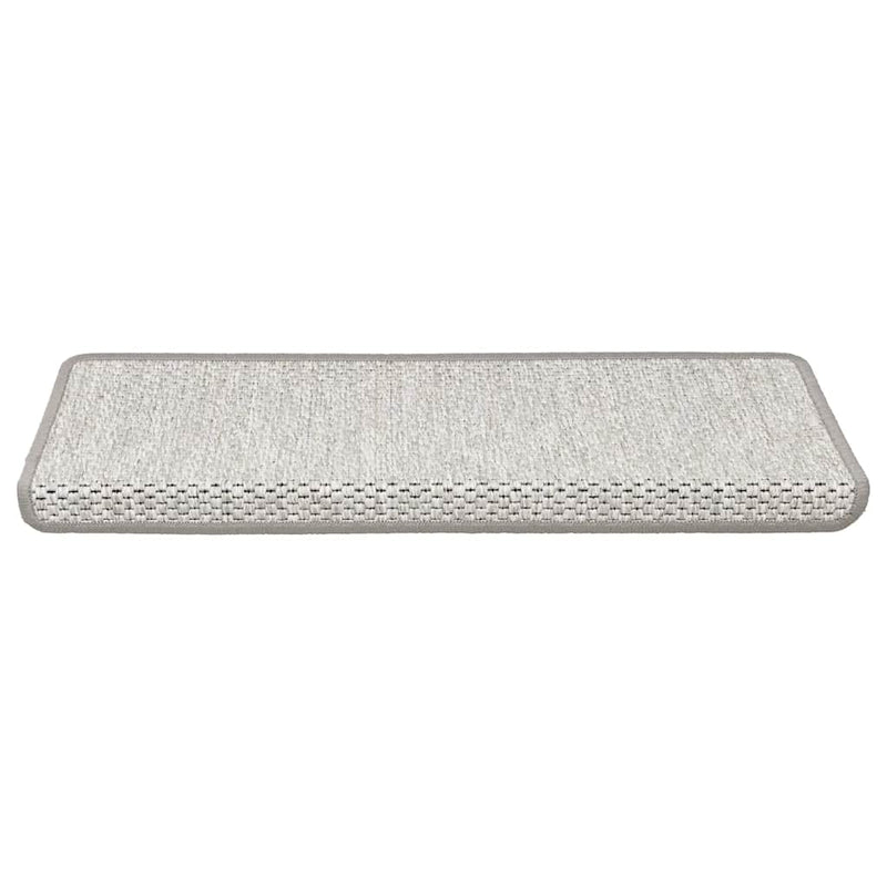 Covorașe scară autoadezive aspect sisal 30 buc Platina