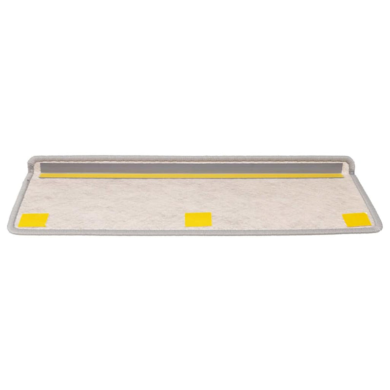 Covorașe scară autoadezive aspect sisal 30 buc Platina