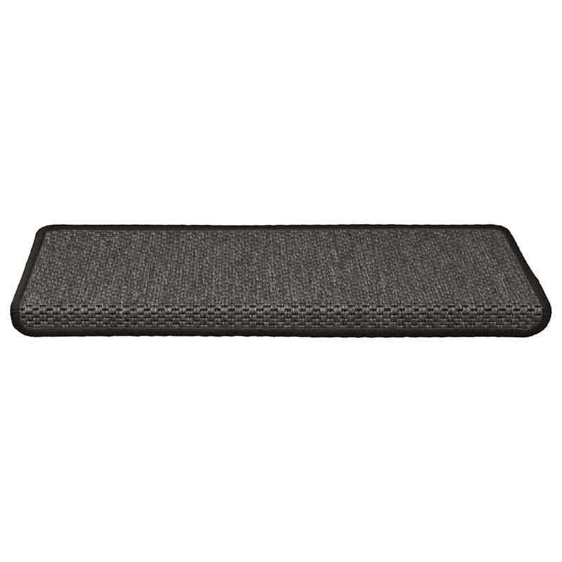 Covorașe autoadezive scări 30 buc antracit 65x21x4 aspect sisal