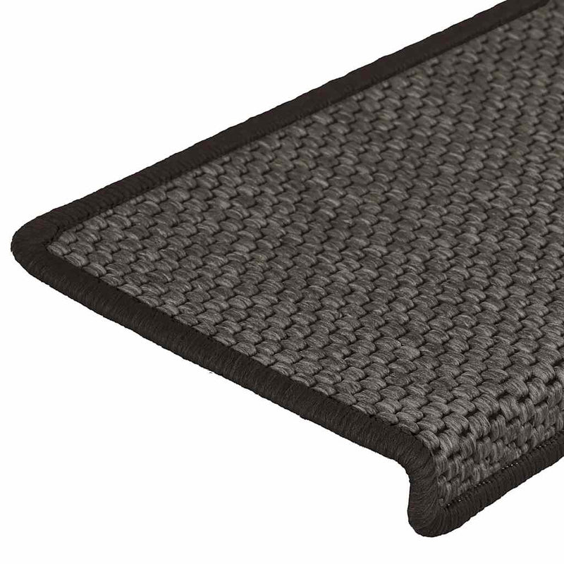 Covorașe autoadezive scări 30 buc antracit 65x21x4 aspect sisal