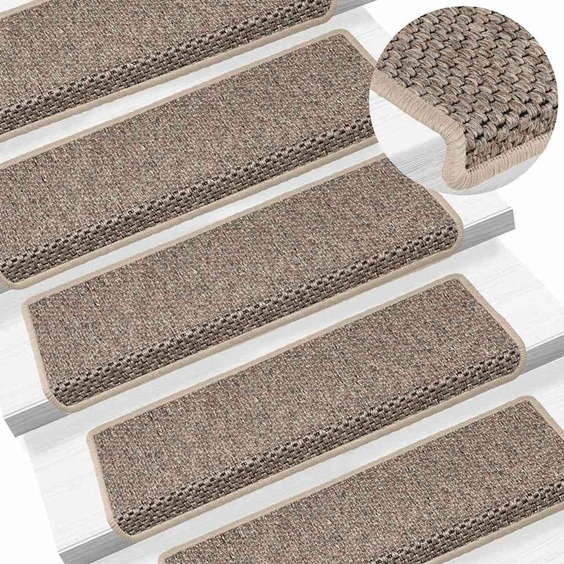 Covorașe scări autoadezive, 30 buc. bej 65x21x4 cm aspect sisal