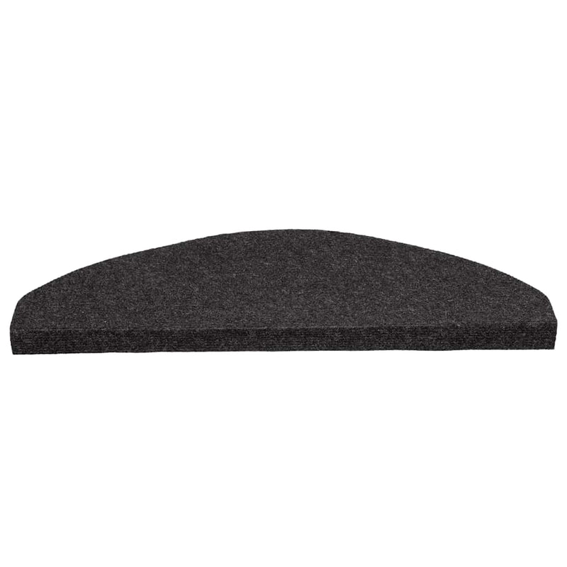 Covorașe scară autoadezive 30 buc Negru 65x22,5x3,5 cm