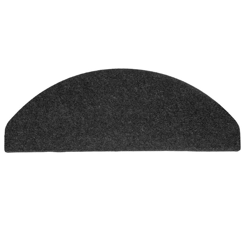 Covorașe scară autoadezive 30 buc Negru 65x22,5x3,5 cm